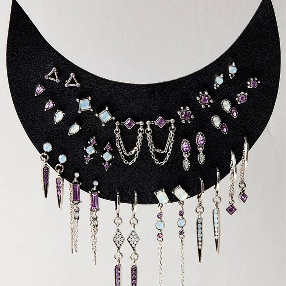 FREE PEOPLE Moonglow Stud Earrings In Opal Lilac NWT - Picture 1 of 4